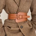 PU Leather Crocodile Skinny Body Adjustable Belts Elastic Waist Belt Corset Cinch Belt Vintage Style for Woman Promotional Gift
