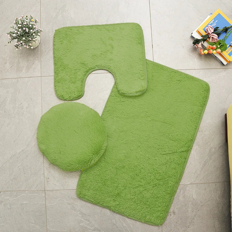 Bathroom Rugs Bath Mats Sets Super Absorbent Mat Long Hair Thickened to Absorb Water and Prevent slip Soft Fluffy Bathroom