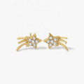 LOZRUNVE Hawaiian Custom Jewelry Factory Gold Vermeil 925 Silver Cubic Zircon Star Stud Earring