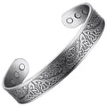 BioMagnetic Jewelry 15mm Bracelet With 8 Magnets Antique Silver Color Tree of Life Cuffs Bracelets Men Copper Magnetic Bangle