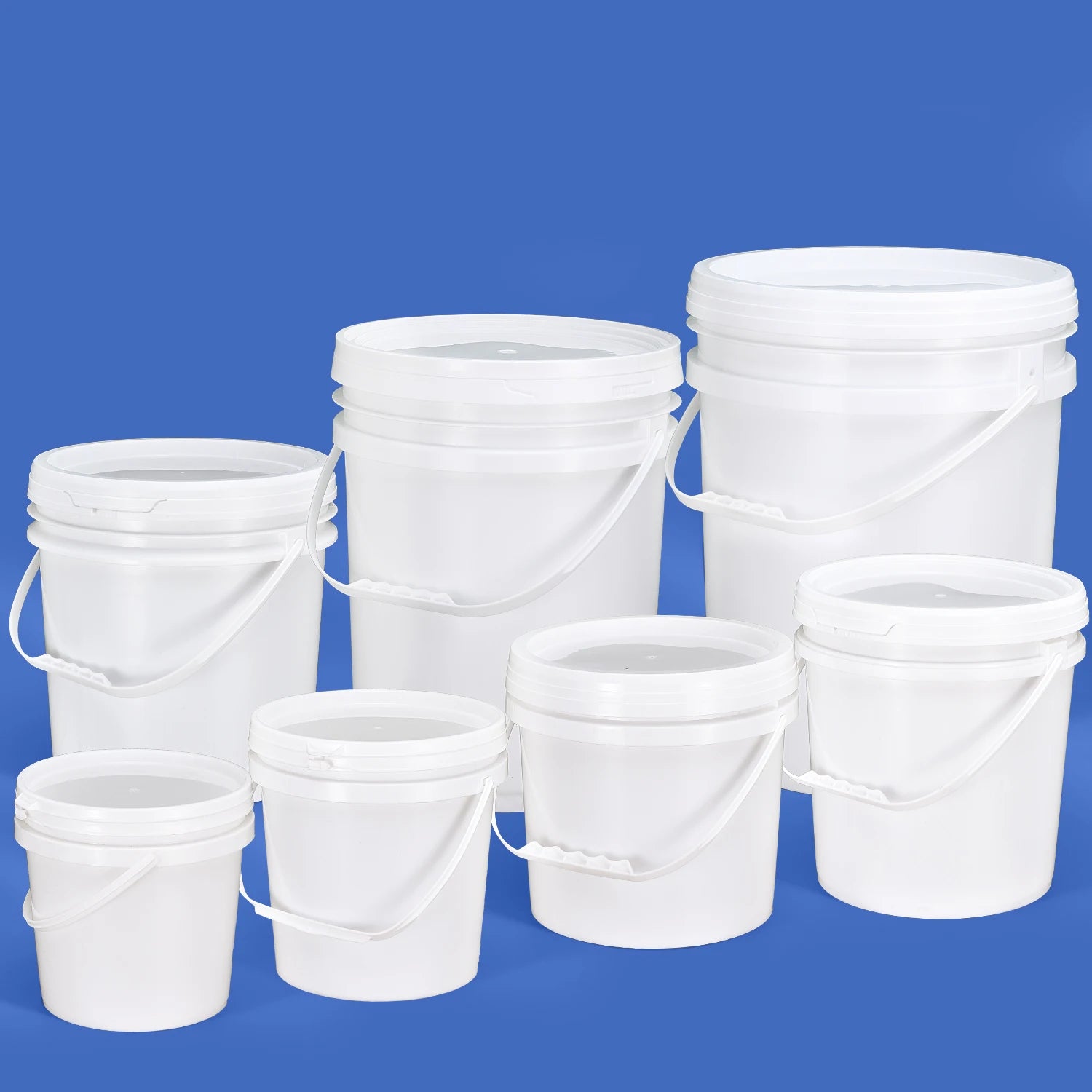 Hot Selling 5 Gallon 20L Plastic Bucket Black White Custom Color Thickened Plastic Bucket Water Paint Container With Screw Lid