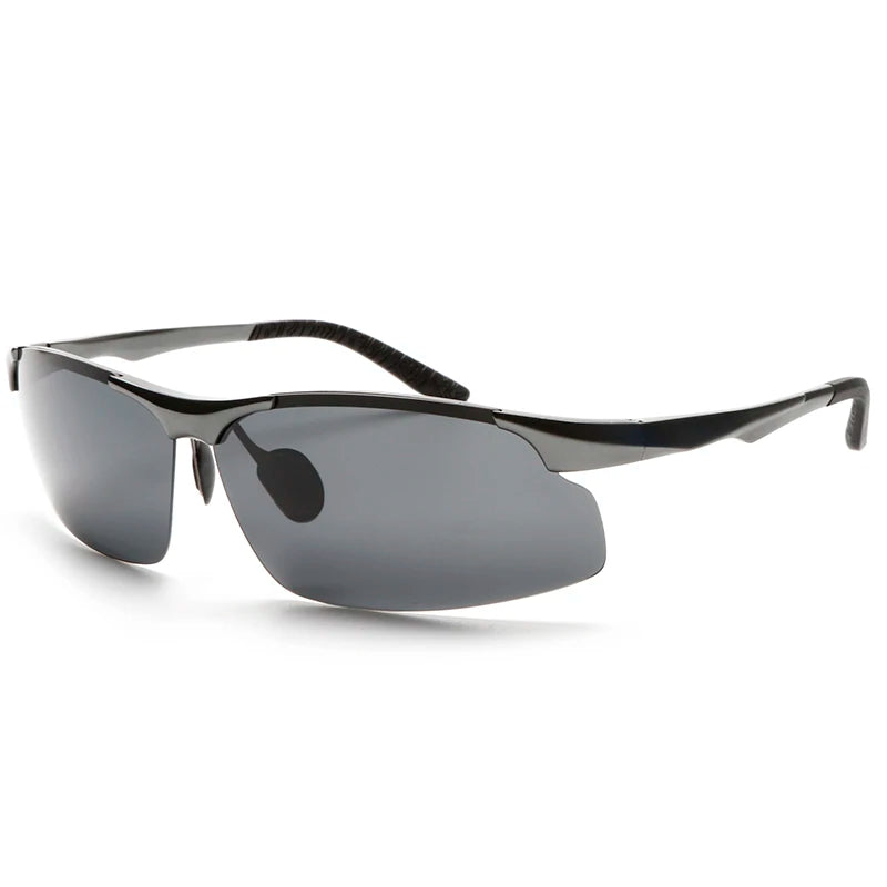 2173 Men Polarized Sunglasses Faux Aluminum Magnesium Sports Riding Sunglasses Night Vision Photochromic Glasses Outdoor Glasses