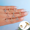 Wholesale Stainless Steel Snake Animal Plant Cz Cartilage Earring Helix Conch Daith Tragus Stud Ear Piercing for Women
