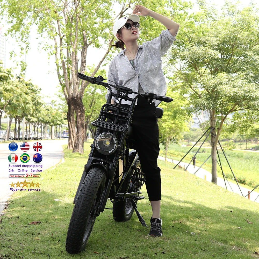 Fat Tire Bike 20inch Electric City Bike Cargo Type Family Horse E Bike Cargo Electr Bicycle VOMO X80 Electric Bicycle