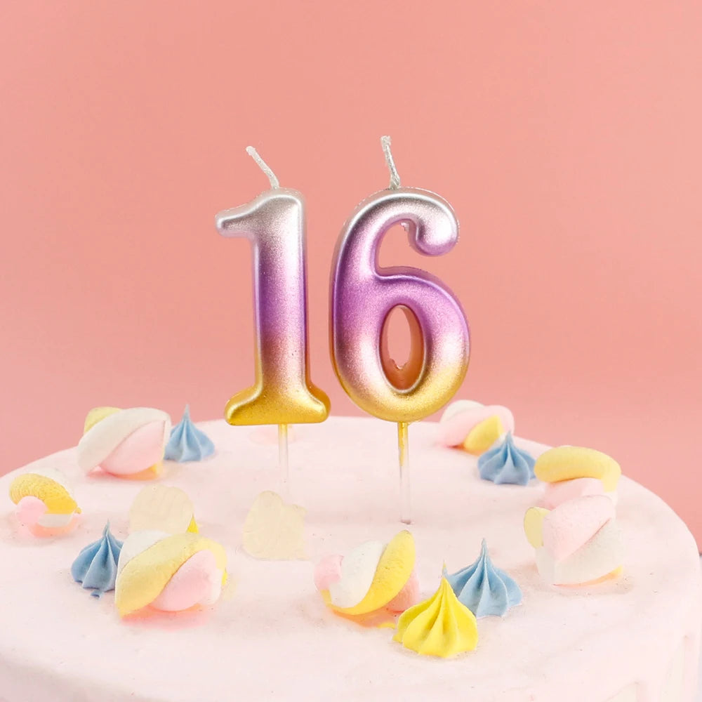 Hot Sell Factory Price Birthday Number Candle 1 and 17 for Birthday Party Cake Decoration