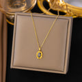 New Light Luxury  Niche Design Advanced Sense Simple Style Cool  Titanium Steel Necklace