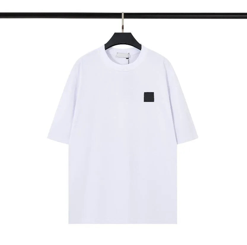 European American Clothing Trendy Brand Embroidery Pure Cotton Printing Baseball Short-sleeved Half-sleeved Loose Men