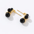 Vintage Style Zircon Joyas De Acero Inoxidable Art 18k Gold-plated Stainless Steel Daily Female Ear Accessories Earrings