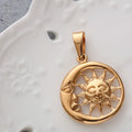 2023 New Fashion Jewelry Moon and Sun Pendant Eclipse Pendant with Gold Sun Magical Charm Stainless Steel Classic Pendant