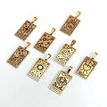 Hot Selling Fashion Jewelry Pendants Stainless Steel Tarnish Free Pendants Charms Tarot Card Charms for Jewelry Making