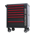 7-Drawer Metal Tool Cabinet Chest with Handle Casters Steel Workshop Trolley for Storage Powder Coating Finish OEM Customizable