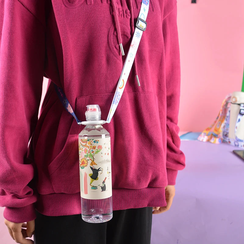 Adjustable Neck Lanyard for Water Bottle & Beer Drink Cup Polyester with Offset Silk Screen Printing Hook Accessories-Promotion