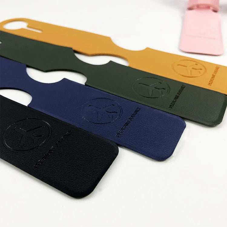 High Quality Long Hanging Suitcase Tag PU Leather Luggage Tag for Travel