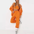 Women Clothing Wholesale Jogging Suit Solid Color 2 Piece Zipper Hoodie and Sweatpants Set Outfits Women Two Piece Pants Set