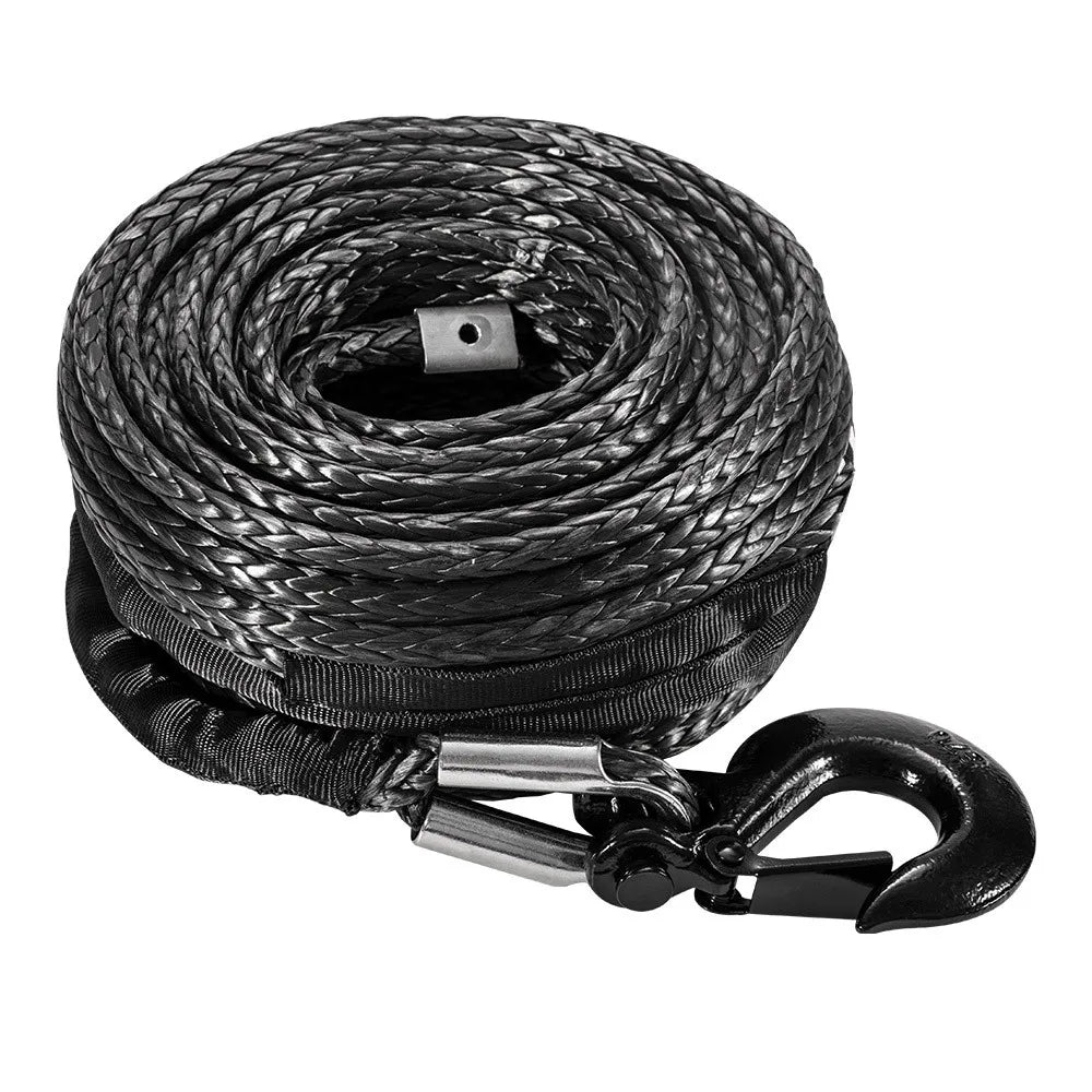 10mm*30m Black 4wd Hook Synthetic Winch Rope