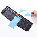 ZEQUAN Portable Plastic Sliding A4 Manual Paper Trimmer Cutter Black Mini for Office School MegaBDM
