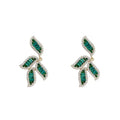 AA00797 Fashion Zircon Leaf Earrings Women Trend Temperament Exquisite Earring Sense of Luxury Earrings Jewelry