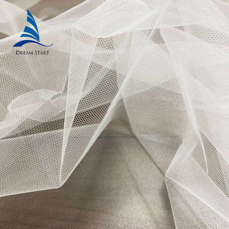 63"/120" 100% Nylon Strong Embroidered Tulle Fabric Soft Dyed Mesh Lightweight for Girl's Dresses & Bridal