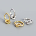 Heavy Chic Retro Diy Earrings 925 Sterling Silver DIY Earring 18k Gold Plated Hoop Earring for Women
