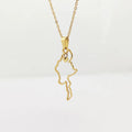 Charm African Country Maps Flag Thin Chain Hip Hop Ethnic Necklaces for Women/Men Gold Color Party Gift Jewelry