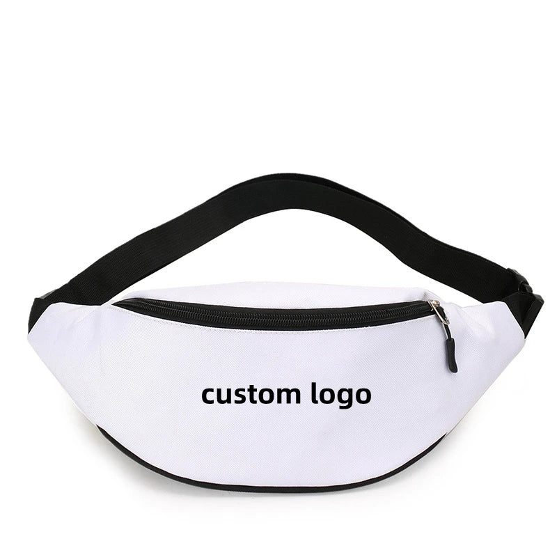 Wholesale Fashion Nylon Fanny Pack Custom logo Adjustable Belt Travel Sport Waterproof Fanny Pack Waist Bag