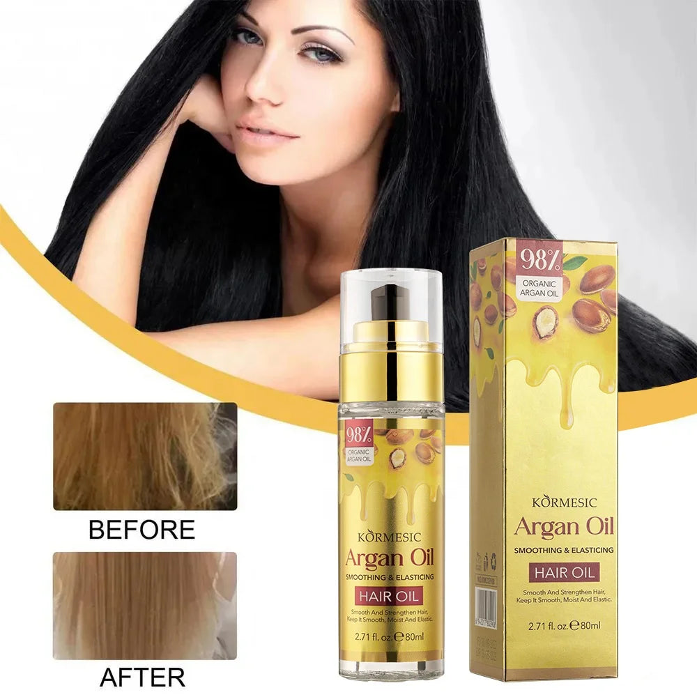 Private Label KORMESIC Organic Argan Oil Hair Oil Smoothing Elasticing Keep It Smooth Moist
