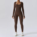 New Seamless Breathable Quick Dry Women Yoga Jumpsuit Spring Dance Fitness Sports Set Tight Long Sleeve Spandex/Nylon OEM Print