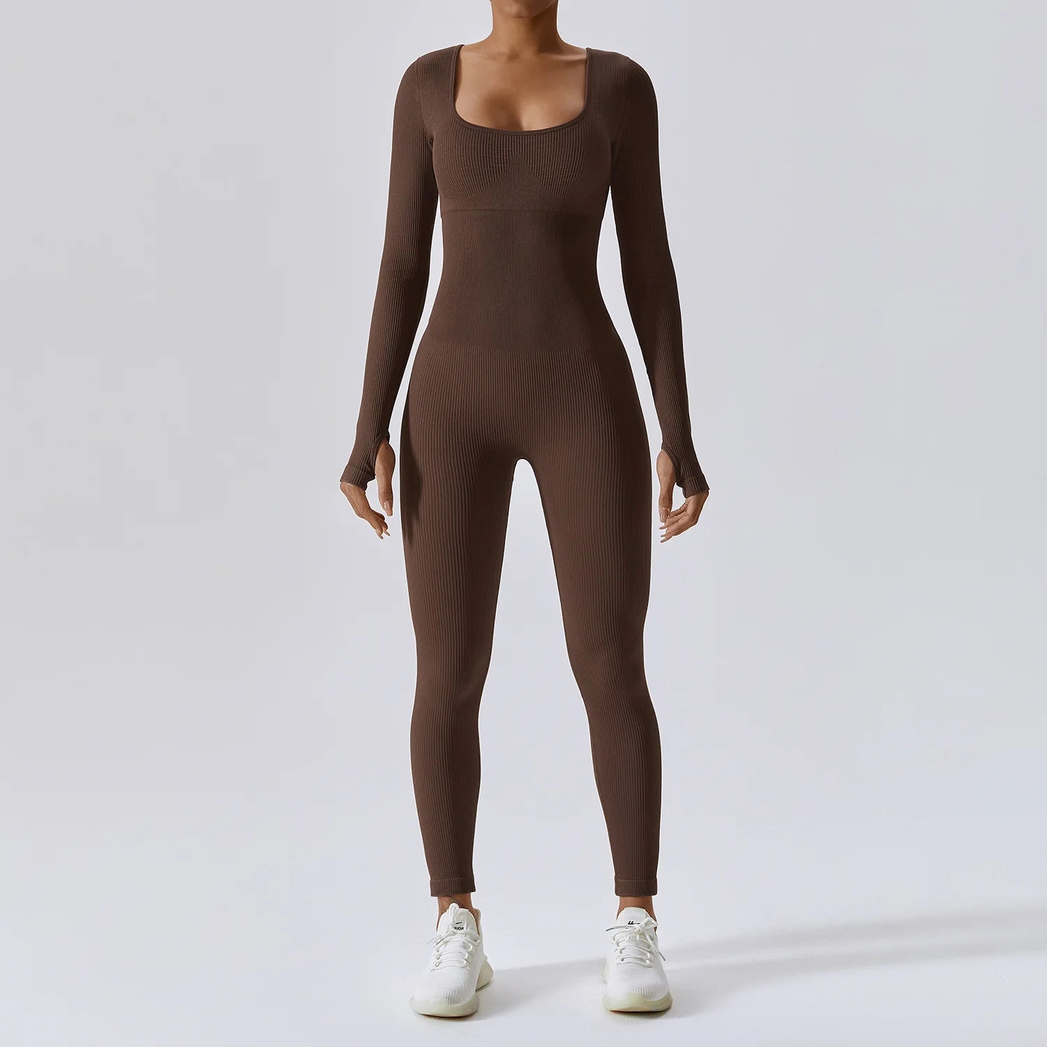 New Seamless Breathable Quick Dry Women Yoga Jumpsuit Spring Dance Fitness Sports Set Tight Long Sleeve Spandex/Nylon OEM Print
