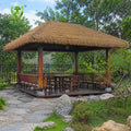 Realistic Dried Straw Thatch Roof Roll Artificial Thatch Fire Retardant for Pavilion Resort Hotel Beach Bar Garden Party MegaBDM