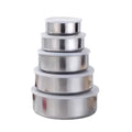 5 PCS Stainless Steel Food Container Stainless Steel Food Storage Container Mixing Bowl Set Protect Fresh Box With Plastic Lid