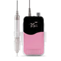 Portable 35000rpm Rechargeable Mini Nail Polisher Strong Power Cordless Nail Drill Machine for Manicure Pedicure Handheld US/EU