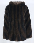 OFTBUY 2023 Women's Faux Fur Coats European American Style Winter Outerwear Delicate Warm Natural Rex Rabbit Fur Hooded Overcoat