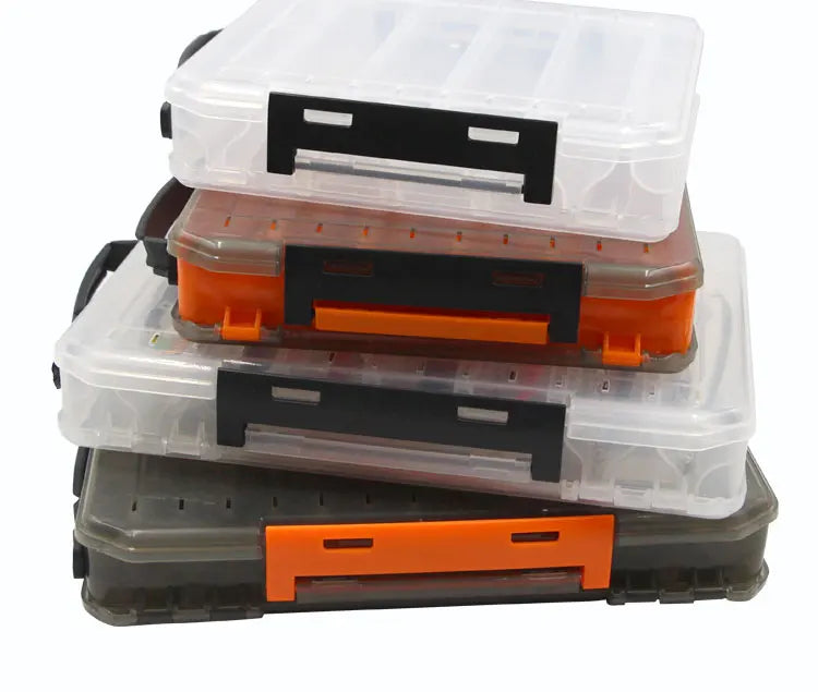 Selco Transparent Plastic Rigid Fish Lure Tackle Box Fishing Lure Box
