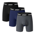 Good Quality Super Stretch Athletic Underwear Men's Breathable Workout Running Fitness Long Tube Sports Boxers Shorts