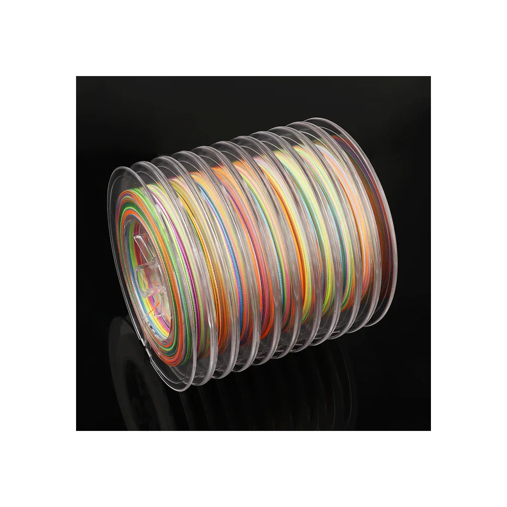 Wholesale 1 Meter Full Size Multicolor PE Braided Fishing Line Super Strong OEM Connected Spool for Lake and Stream Fishing