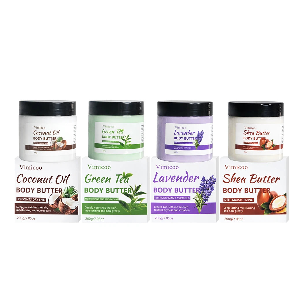 Beauty Body Care Products Organic Natural Shea Butter Vegan Coconut Oil Mango Nourishing Body Butters Cream Private Label
