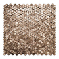 Luxury Wall Backsplash Tile Metal Mosaic Stock Clearance Gold Hexagon D Background Solid Hexagonal Aluminum Brushed Mosaic Tile