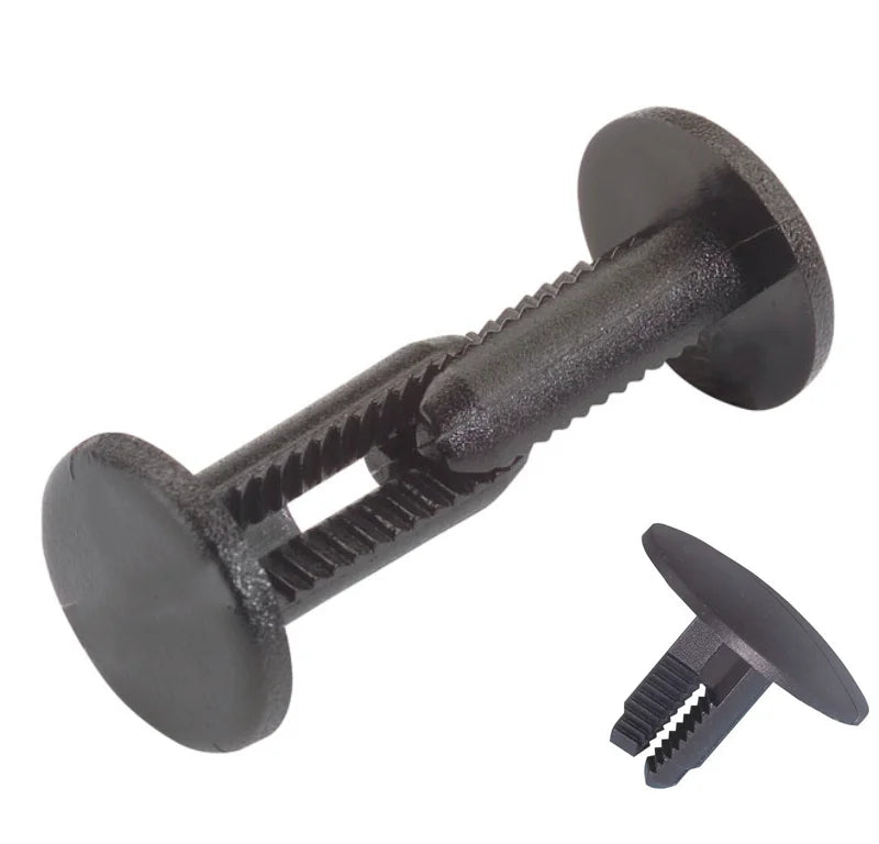 .406" Diameter Natural Nylon Black Ratchet Plastic Ratcheting Action Rivet Barbed Rivets Push Rivets for Panel and POS Assembly