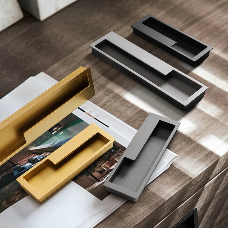 JAYA Modern Built-in Handle Sliding Door Slotted Clasp Hand Invisible Cabinet Furniture Door Handles