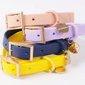 Heavy Duty Waterproof Custom Nylon Coated Webbing Soft PVC Dog Collar With Name Tag