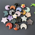 Wholesale Charms Hand Carved Blossom Agate Moon Stone Reiki Healing Stones Crystals Stars