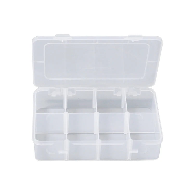 8 Grid Parts Hardware Storage Box Divided Grid Accessories Sewing Parts Transparent Jewelry BOX Storage Box
