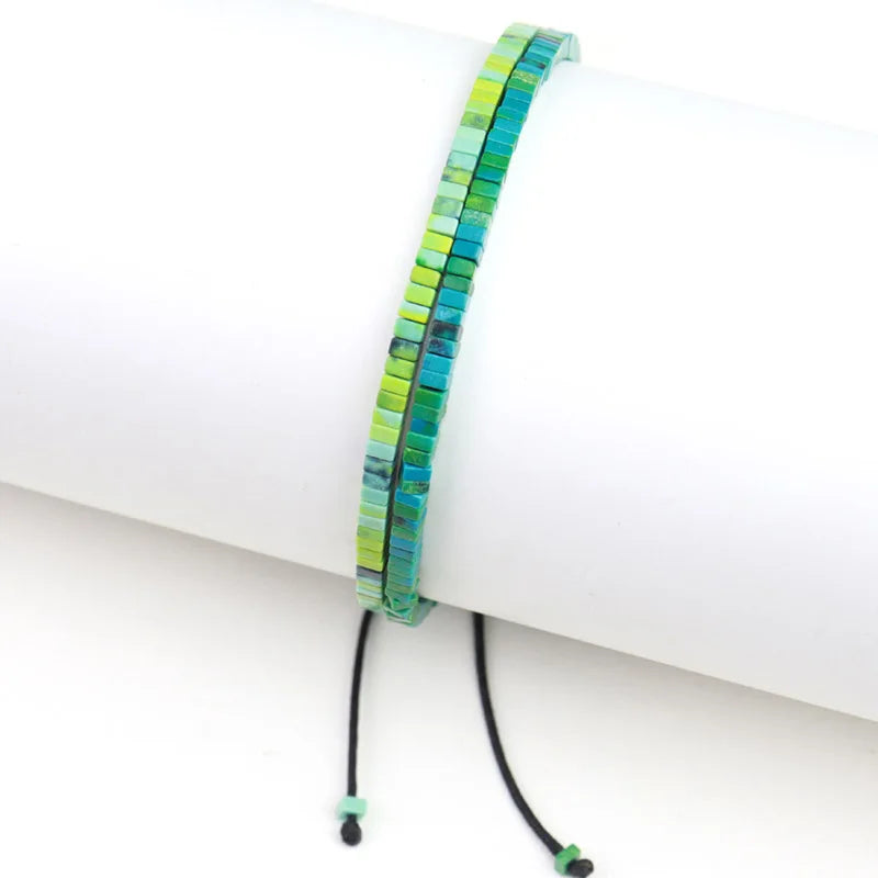 1mm 2mm Dainty Little Tiny Adjustable Healing Crystal Bracelet Small Mini Resizable Gem Stone Bracelets