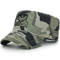 MIO Men Camouflage Cap Outdoor Casual Flat Top Sports Hat Embroidered Baseball Cap