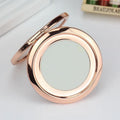 Custom 7CM Round DIY Makeup Mirror Fashion Metal DIY Sublimation Compact Mirror With Plate