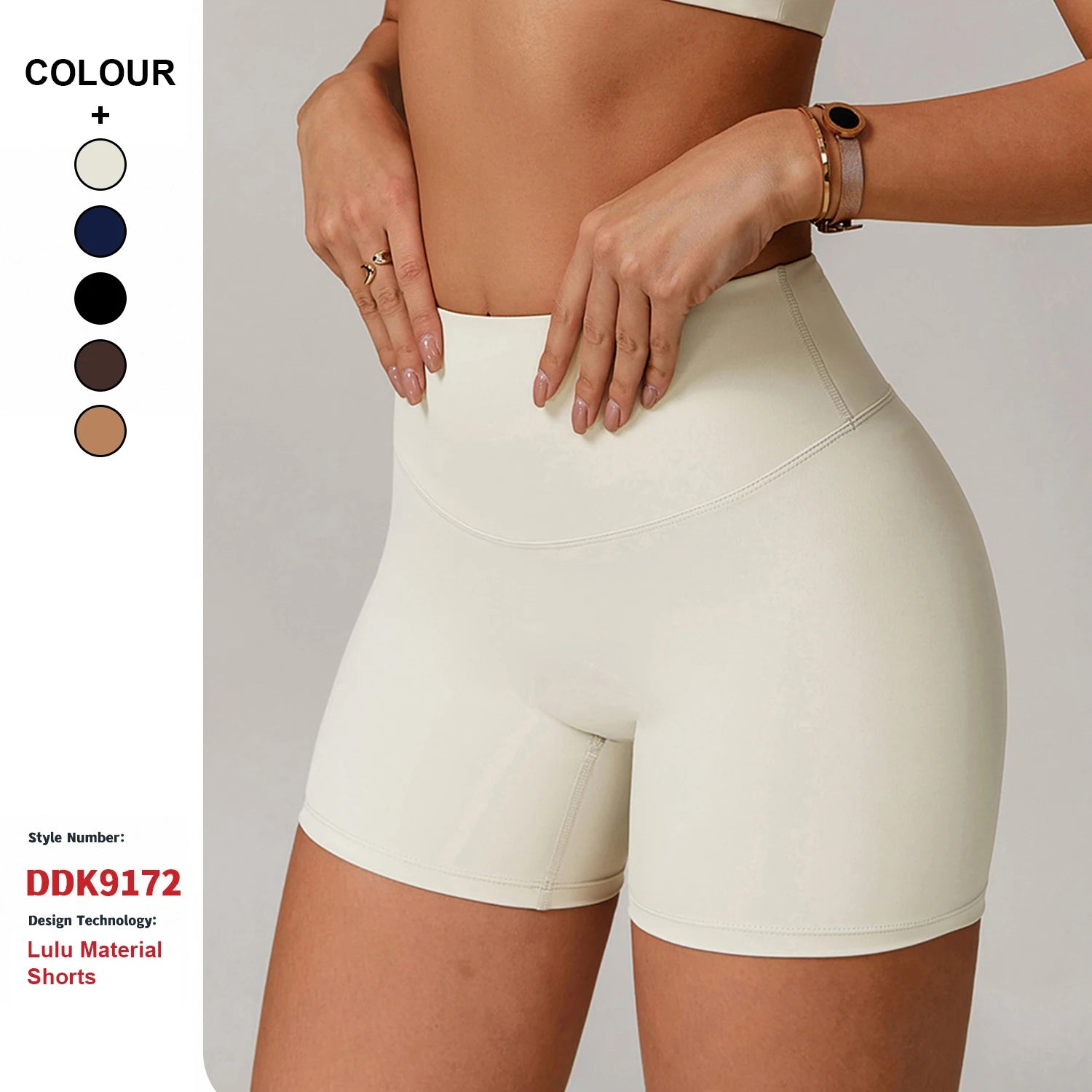 Custom High Quality Hip Lift Yoga Shorts Gym High Waist Tight Fitness Running Cycling Sports Butt Lift Shorts for Women