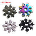 19 in 1 Multitool Stainless Steel Keychain Wrench Snowflake Multi Tool
