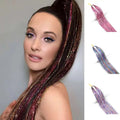SHAROPUL Easy-to-Use Hair Tinsel Kit with Tools and Instructions Straight Glitter Tinsel Hair Extensions for Women and Girls