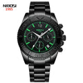 Nibosi 2517 Custom Made Brand Your Own Logo Luminous Gold Quartz Wristwatches Men Stainless Steel Watches