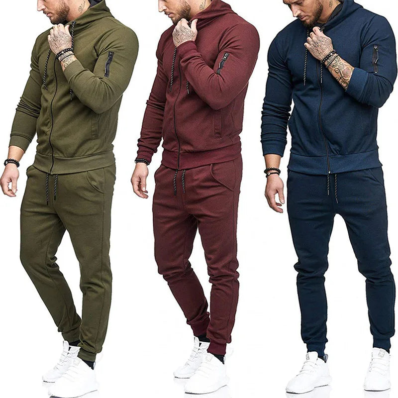 Hot Selling Men's Jogging Suit Set Tracksuits Training Suit Plus Size in Stock by Manufacturer